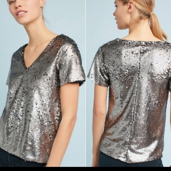 Anthropologie Tops - Anthropologie Vanessa Virginia Sequin shir…